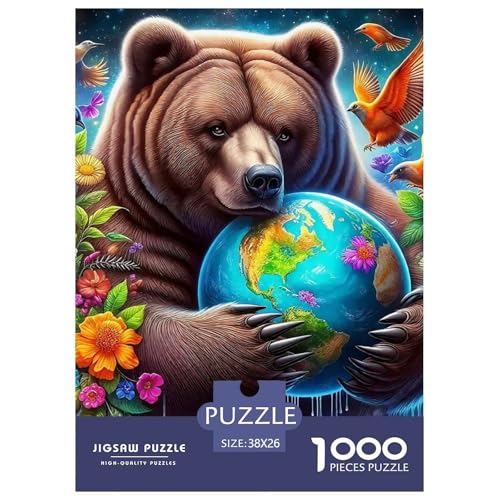 Süsser Kleiner Bär Puzzle 1000 Pieces Puzzle for Men and Women Süße Tiere Puzzle Games for The Whole for Women, Gifts for Men for Children from 14 Years38x26cm/1000pcs von JCOUSDAEO