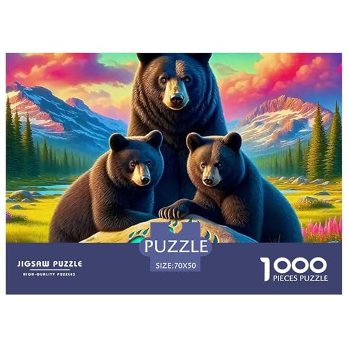 Süsser Kleiner Bär Puzzle 1000 Pieces Puzzle for Men and Women Süße Tiere Puzzle Games for The Whole for Women, Gifts for Men for Children from 14 Years70x50cm/1000pcs von JCOUSDAEO