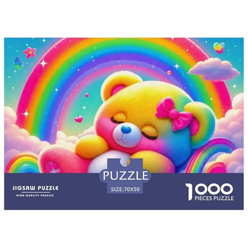 Süsser Kleiner Bär Puzzle 1000 Pieces Puzzle for Men and Women Süße Tiere Puzzle Games for The Whole for Women, Gifts for Men for Children from 14 Years70x50cm/1000pcs von JCOUSDAEO