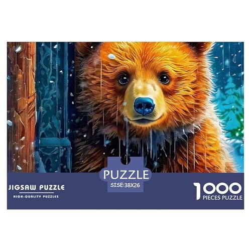 Süsser Kleiner Bär Puzzle 1000 Pieces Puzzle for Men and Women Süße Tiere Puzzles for Adults Educational Game Challenge Toy Gifts for Women, Gifts for Men for Children from 14 Years38x26cm/1000pcs von JCOUSDAEO