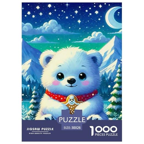 Süsser Kleiner Bär Puzzle 1000 Pieces Puzzle for Men and Women Süße Tiere Puzzles for Adults Educational Game Challenge Toy Gifts for Women, Gifts for Men for Older Children38x26cm/1000pcs von JCOUSDAEO