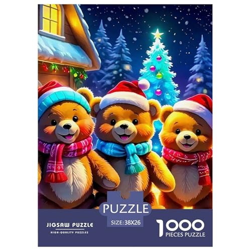 Süsser Kleiner Bär Puzzle 1000 Pieces Puzzle for Men and Women Süße Tiere Puzzles for Adults and Children Colourful Toy for Children from 8-12 Years for Older Children38x26cm/1000pcs von JCOUSDAEO