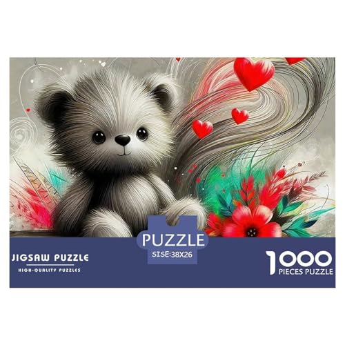 Süsser Kleiner Bär Puzzle 1000 Pieces Puzzle for Men and Women Süße Tiere Puzzles for Adults and Children Gifts for Women, Gifts for Men for Children from 14 Years38x26cm/1000pcs von JCOUSDAEO