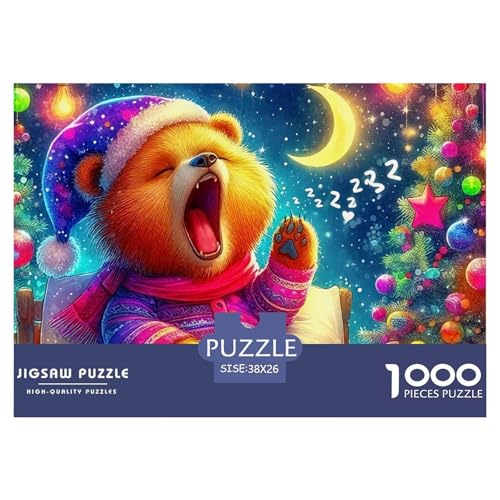 Süsser Kleiner Bär Puzzle 1000 Pieces Puzzle for Men and Women Süße Tiere Puzzles for Adults and Children Gifts for Women, Gifts for Men for Older Children38x26cm/1000pcs von JCOUSDAEO