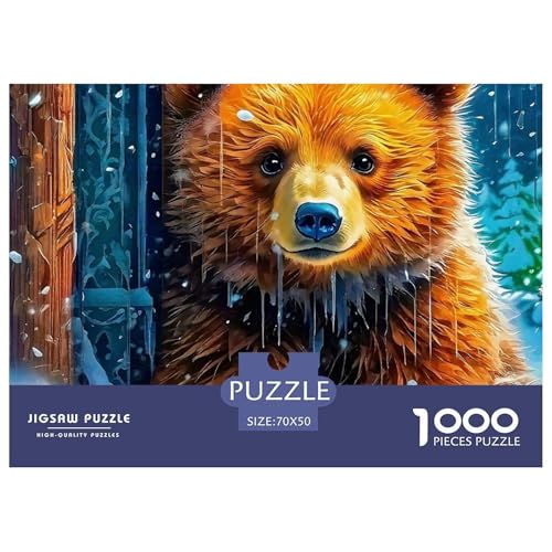 Süsser Kleiner Bär Puzzle for Adults 1000 Pieces A Challenging Puzzle Süße Tiere Puzzle Games for The Whole for Women, Gifts for Men for Children from 14 Years70x50cm/1000pcs von JCOUSDAEO
