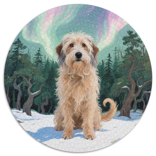 Tibetan Spaniel 1000 Puzzle Creative Gifts niedlich Hund Round Puzzles Educational Stress Relieving Toy Adult Sophisticated for Adults1000pcs (67.5x67.5cm) von JCOUSDAEO