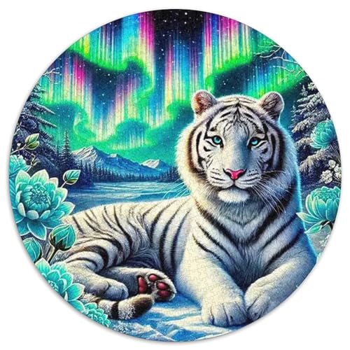 Tiger 1000 Jigsaw Puzzles Presents Tier Round Puzzle Educational Stress Relieving Toy Adult Sophisticated for Adults1000pcs (67.5x67.5cm) von JCOUSDAEO
