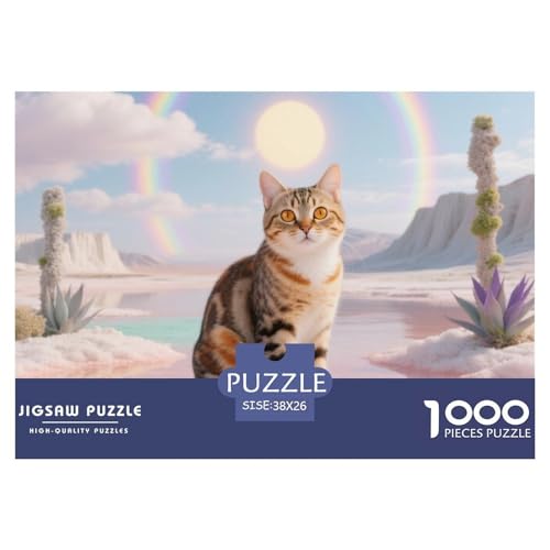 Walisische Katze Puzzle 1000 Pieces A Challenging Puzzle Niedliche Katze Puzzle Games for The Whole Family Colourful Toy for Children from 8-12 Years for Older Children38x26cm/1000pcs von JCOUSDAEO