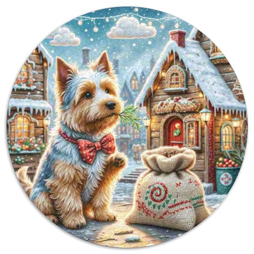 Walisischer Terrier ​ 1000 Jigsaw Puzzles Presents Süße Haustiere Round Puzzle Educational Stress Relieving Toy Adult Sophisticated Puzzle for Adults & Children1000pcs (67.5x67.5cm) von JCOUSDAEO