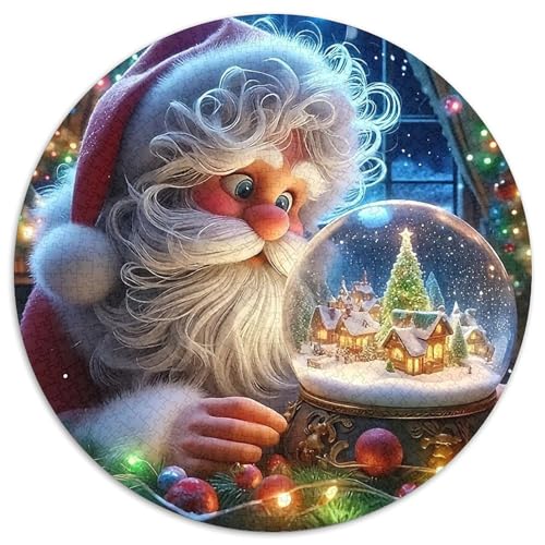 Weihnachtsmann 1000 Jigsaw Puzzles Creative Gifts Weihnachten Round Puzzle Educational Stress Relieving Toy Adult Sophisticated for Adults1000pcs (67.5x67.5cm) von JCOUSDAEO