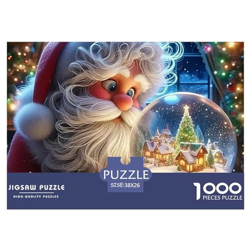 Weihnachtsmann 1000 Teile Puzzle EIN Herausforderndes Rätsel, Weihnachten Puzzles Für Erwachsene Lernspiel1000-teilige Puzzles Kinder38x26cm/1000pcs von JCOUSDAEO