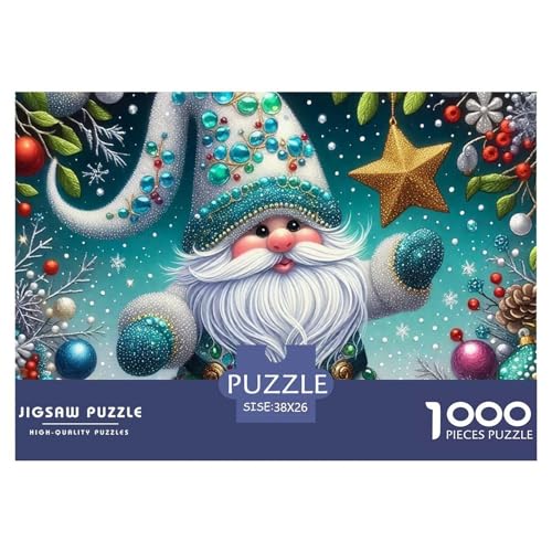 Weihnachtsmann 1000 Teile Puzzle Farbenfrohes Puzzle Für Erwachsene Und Kinder Puzzles Für Erwachsene Lernspiel Herausforderungsspielzeug Erwachsenenpuzzle38x26cm/1000pcs von JCOUSDAEO