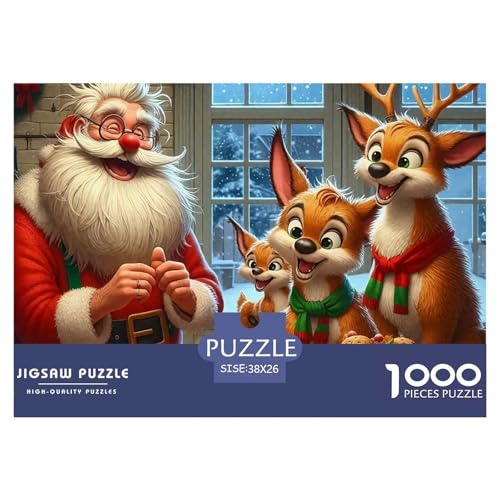 Weihnachtsmann 1000 Teile Puzzle Klassische Puzzles Schwer Für Erwachsene Und Kinder Geschicklichkeitsspiel Für Die Ganze Familie,buntes Legespiel 1000-teilige Puzzles38x26cm/1000pcs von JCOUSDAEO