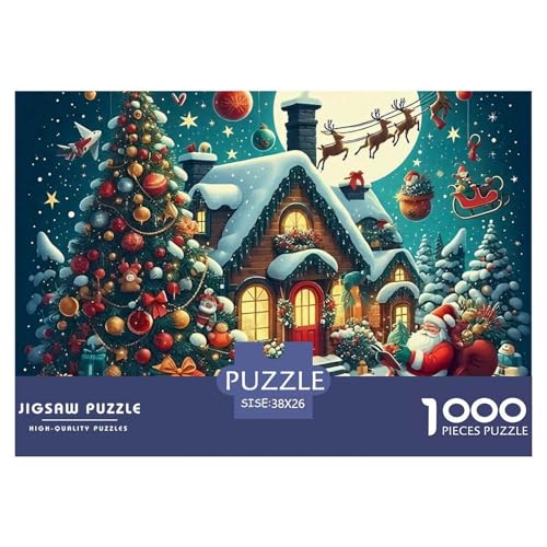 Weihnachtsmann 1000 Teile Puzzle Klassische Puzzles Schwer Für Erwachsene Und Kinder Puzzles Für Erwachsene Lernspiel Herausforderungsspielzeug Erwachsenenpuzzle38x26cm/1000pcs von JCOUSDAEO