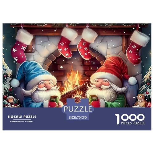 Weihnachtsmann 1000 Teile Puzzle Klassische Puzzles Schwer Für Erwachsene Und Kinder Weihnachten Puzzles Für Erwachsene Lernspiel 1000-teilige Puzzles70x50cm/1000pcs von JCOUSDAEO