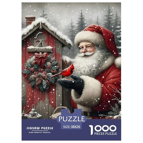 Weihnachtsmann 1000-teilige Puzzles EIN Herausforderndes Rätsel, Weihnachten Puzzles Für Erwachsene Lernspiel Herausforderungsspielzeug Erwachsenenpuzzle Ab 14 Jahren38x26cm/1000pcs von JCOUSDAEO