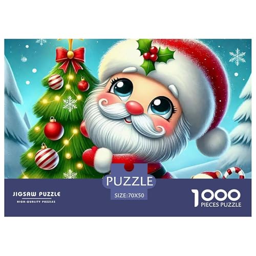 Weihnachtsmann Puzzle 1000 Teile Farbenfrohes Puzzle Für Erwachsene Und Kinder Weihnachten Puzzles Für Erwachsene Lernspiel Erwachsenenpuzzle Ab 14 Jahren70x50cm/1000pcs von JCOUSDAEO