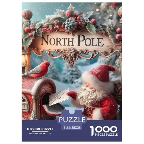Weihnachtsmann Puzzle 1000 Teile Klassische Puzzles Schwer Für Erwachsene Und Kinder Geschicklichkeitsspiel Für Die Ganze Familie,buntes Legespiel Erwachsenenpuzzle38x26cm/1000pcs von JCOUSDAEO