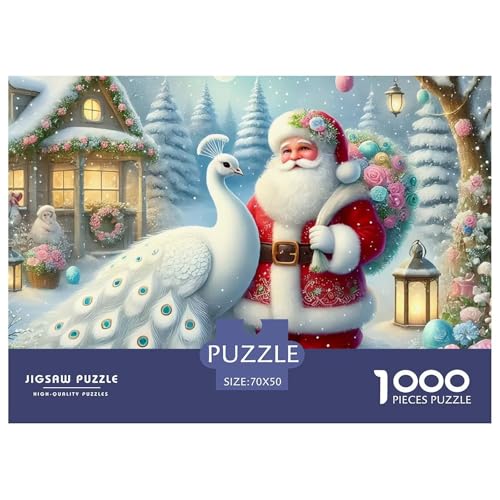 Weihnachtsmann Puzzle 1000 Teile Klassische Puzzles Schwer Für Erwachsene Und Kinder Weihnachten Puzzles Für Erwachsene Lernspiel 1000-teilige Puzzles70x50cm/1000pcs von JCOUSDAEO