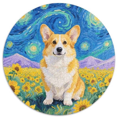 Welsh Corgi 1000 Puzzle Presents niedlich Hund Round Jigsaw Educational Stress Relieving Toy Adult Sophisticated for Adults1000pcs (67.5x67.5cm) von JCOUSDAEO