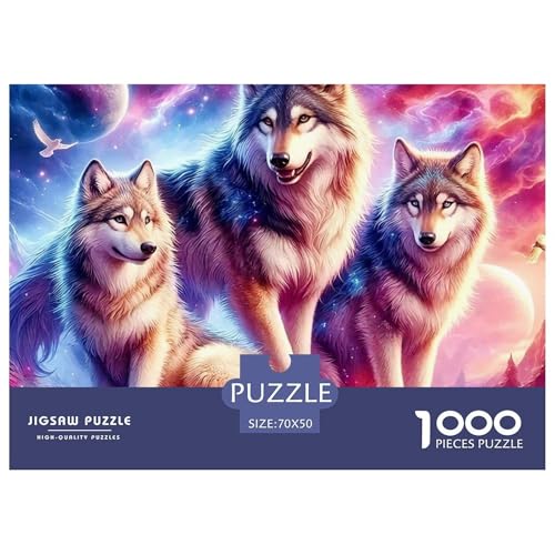Wolf 1000 Teile Puzzle Farbenfrohes Puzzle Für Erwachsene Und Kinder Mächtige Tiere Geschicklichkeitsspiel Für Die Ganze Familie,1000-teilige Puzzles70x50cm/1000pcs Wolf 1000 Teile Puzzle Farbenfrohes Puzzle Für Erwachsene Und Kinder Mächtige Tiere Geschicklichkeitsspiel Für Die Ganze Familie,1000-teilige Puzzles70x50cm/1000pcs von JCOUSDAEO