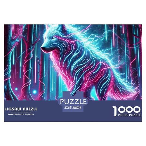 Wolf 1000-teilige Puzzles Farbenfrohes Puzzle Für Erwachsene Und Kinder Mächtige Tiere Geschicklichkeitsspiel Für Die Ganze Familie,buntes Legespiel38x26cm/1000pcs Wolf 1000-teilige Puzzles Farbenfrohes Puzzle Für Erwachsene Und Kinder Mächtige Tiere Geschicklichkeitsspiel Für Die Ganze Familie,buntes Legespiel38x26cm/1000pcs von JCOUSDAEO
