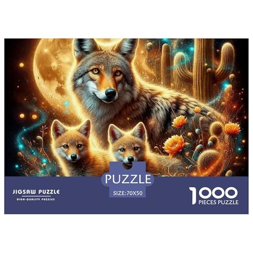 Wolf 1000-teilige Puzzles Klassische Puzzles Schwer Für Erwachsene Und Kinder Mächtige Tiere Puzzles Für Erwachsene Lernspiel Herausforderungsspielzeug70x50cm/1000pcs von JCOUSDAEO