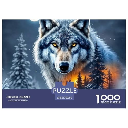 Wolf Puzzle 1000 Teile EIN Herausforderndes Rätsel, Mächtige Tiere Geschicklichkeitsspiel Für Die Ganze Familie Erwachsenenpuzzle Ab 14 Jahren70x50cm/1000pcs Wolf Puzzle 1000 Teile EIN Herausforderndes Rätsel, Mächtige Tiere Geschicklichkeitsspiel Für Die Ganze Familie Erwachsenenpuzzle Ab 14 Jahren70x50cm/1000pcs von JCOUSDAEO
