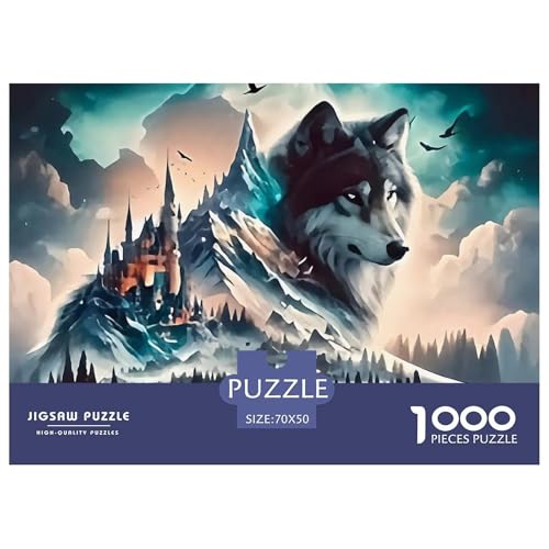 Wolf Puzzle 1000 Teile EIN Herausforderndes Rätsel, Mächtige Tiere Geschicklichkeitsspiel Für Die Ganze Familie Erwachsenenpuzzle Ab 14 Jahren70x50cm/1000pcs von JCOUSDAEO