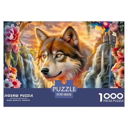 Wolf Puzzle 1000 Teile EIN Herausforderndes Rätsel, Mächtige Tiere Puzzles Für Erwachsene Lernspiel Erwachsenenpuzzle Ab 14 Jahren38x26cm/1000pcs von JCOUSDAEO