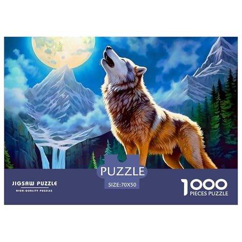 Wolf Puzzle 1000 Teile EIN Herausforderndes Rätsel, Mächtige Tiere Puzzles Für Erwachsene Lernspiel Erwachsenenpuzzle Ab 14 Jahren70x50cm/1000pcs von JCOUSDAEO