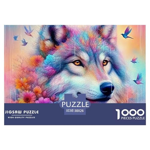 Wolf Puzzle 1000 Teile Klassische Puzzles Schwer Für Erwachsene Und Kinder Mächtige Tiere Geschicklichkeitsspiel Für Die Ganze Familie,buntes Legespiel Erwachsenenpuzzle38x26cm/1000pcs Wolf Puzzle 1000 Teile Klassische Puzzles Schwer Für Erwachsene Und Kinder Mächtige Tiere Geschicklichkeitsspiel Für Die Ganze Familie,buntes Legespiel Erwachsenenpuzzle38x26cm/1000pcs von JCOUSDAEO