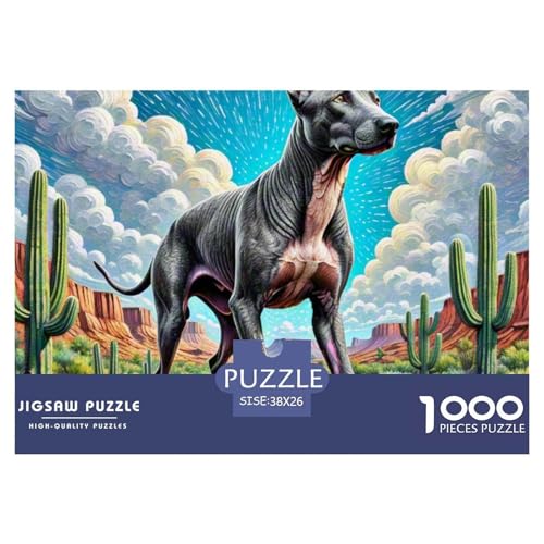 Xoloitzcuintli ​ 1000 Piece Puzzle A Challenging Puzzle Haustierhund Puzzles for Adults Educational Game Challenge Toy Colourful Toy for Children from 8-12 Years for Older Children38x26cm/1000pcs von JCOUSDAEO