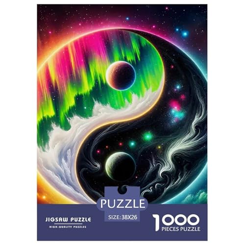 Yin-Yang 1000 Teile Puzzle Farbenfrohes Puzzle Für Erwachsene Und Kinder Puzzles Für Erwachsene Lernspiel Herausforderungsspielzeug Erwachsenenpuzzle38x26cm/1000pcs von JCOUSDAEO
