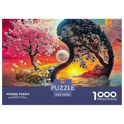 Yin-Yang 1000 Teile Puzzle Farbenfrohes Puzzle Für Erwachsene Und Kinder Puzzles Für Erwachsene Lernspiel Herausforderungsspielzeug Erwachsenenpuzzle70x50cm/1000pcs von JCOUSDAEO