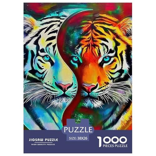 Yin-Yang Puzzle 1000 Teile Farbenfrohes Puzzle Für Erwachsene Und Kinder Geschicklichkeitsspiel Für Die Ganze Familie,1000-teilige Puzzles38x26cm/1000pcs von JCOUSDAEO