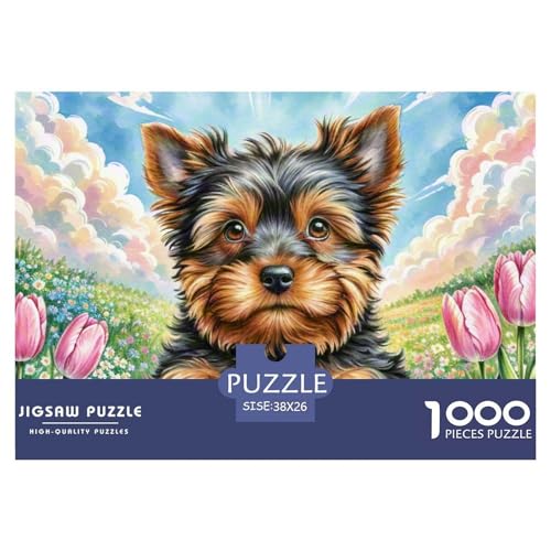 Yorkshire Terrier ​ Puzzle 1000 Pieces Puzzle for Men and Women Haustierhund Puzzle Games for The Whole Family Colourful Toy for Children from 8-12 Years for Children from 14 Years38x26cm/1000pcs von JCOUSDAEO
