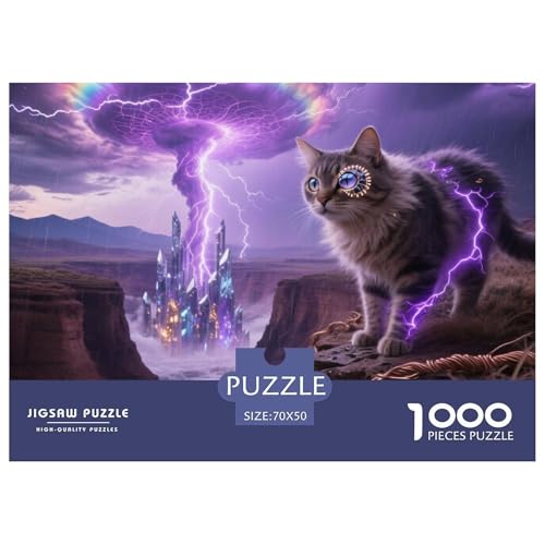 birmanischen Puzzle for Adults 1000 Pieces A Challenging Puzzle Niedliche Katze Puzzle Games for The Whole for Women, Gifts for Men for Older Children70x50cm/1000pcs von JCOUSDAEO