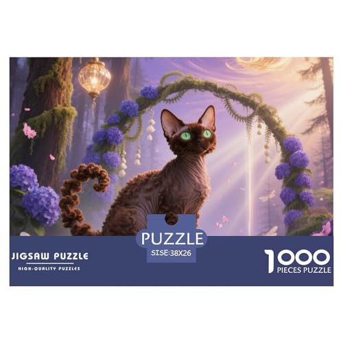 von Devon Rex 1000 Piece Puzzle Puzzle for Men and Women Niedliche Katze Puzzles for Adults Educational Game Challenge Toy Gifts for Women, Gifts for Men for Children from 14 Years38x26cm/1000pcs von JCOUSDAEO