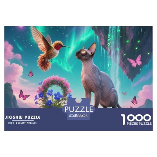 von von Devon Rex Puzzle 1000 Pieces Puzzle for Men and Women Niedliche Katze Puzzle Games for The Whole Family Colourful Toy for Children from 8-12 Years for Older Children38x26cm/1000pcs von JCOUSDAEO