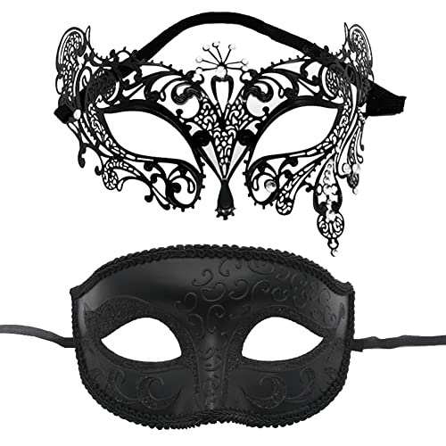 JCSTEU Maskerade Paar Maske Venezianische Metall Augenmaske Karneval Maske von JCSTEU