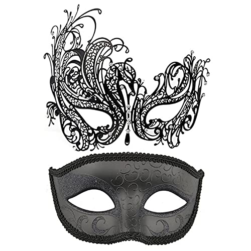 JCSTEU Venezianischen Masquerade Maske Paar Karneval Party Maskerade Maske für Kostümparty Cosplay Halloween von JCSTEU