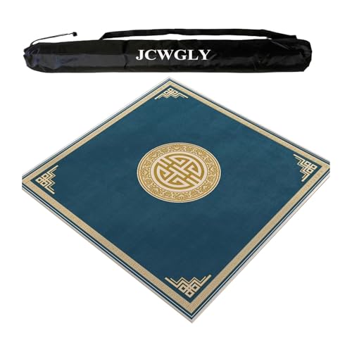 JCWGLY Blue Square Mahjong -Matte Für Tische, Anti -Slip -Rausch -Reduktion Tischdecke Für Poker Karten Und Brettspiele, Einfach Zu Reinigen(Blue 2,60x60 cm/23.62x23.62 in) von JCWGLY