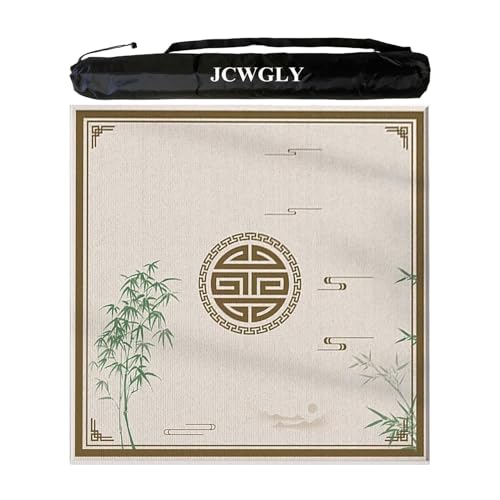 JCWGLY Chinesische Quadratische Mahjong-Matte Für Tische, Poker Karten Brettspiele Tischdecke Anti-Rutsch Und Lärmreduzierung, Dicke Pads Leicht Zu Reinigen(Beige 1,70x70 cm/27.55x27.55 in) von JCWGLY