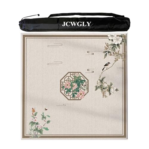 JCWGLY Chinesische Quadratische Mahjong-Matte Für Tische, Poker Karten Brettspiele Tischdecke Anti-Rutsch Und Lärmreduzierung, Dicke Pads Leicht Zu Reinigen(Beige 2,80x80 cm/31.49x31.49 in) von JCWGLY