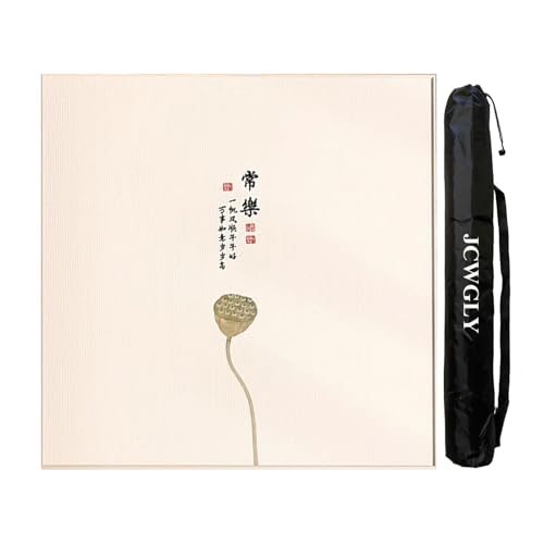 JCWGLY Dicke, Quadratische Mahjong-Matte Für Den Tisch, Weiche, Geräuschunterdrückende Tischdecke Für Mah-Jong-Poker Und Brettspiele, Mit Rutschfester Rückseite(Beige 2,120cm/47.24in) von JCWGLY
