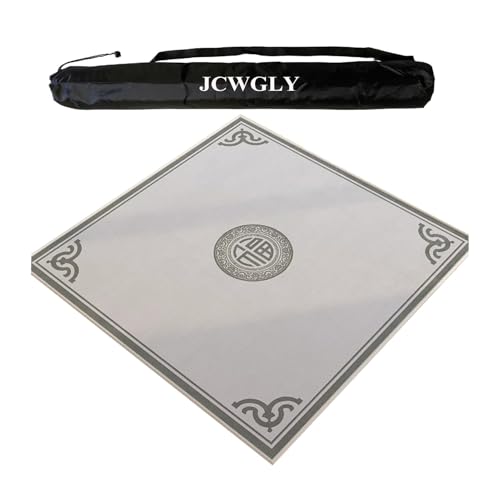 JCWGLY Dicke Anti -Slip -Mahjong -Matte Für Tisch Mit Tragetasche, Stummgeräuschreduktion Tischdecke Für Pokerkartenbrett Und Fliesenspiele(Gray 1,60x60 cm/23.62x23.62 in) von JCWGLY