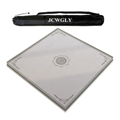JCWGLY Dicke Anti -Slip -Mahjong -Matte Für Tisch Mit Tragetasche, Stummgeräuschreduktion Tischdecke Für Pokerkartenbrett Und Fliesenspiele(Gray 2,60x60 cm/23.62x23.62 in) von JCWGLY