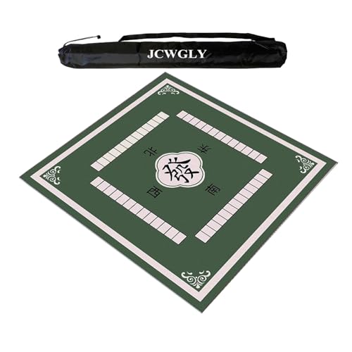 JCWGLY Große Mahjong-Tischmatte Für Poker, Karten- Und Brettspiele, rutschfeste Und Geräuschreduzierende Tischdecke Für Zuhause Und Schachzimmer, Mit Tragetasche(75cm/29.52in) von JCWGLY