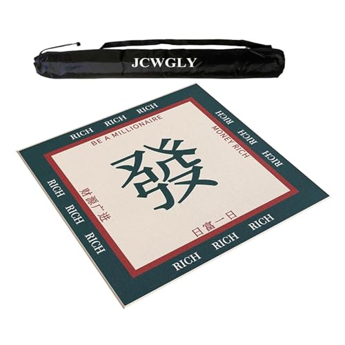 JCWGLY Große Quadratische Mahjong-Matte, rutschfest Und Geräuschreduzierend, Tischdecke Für Heimspiele, Tischdecke Für Pokerkarten, Brett- Und Legespiele(80cm/31.5in) von JCWGLY